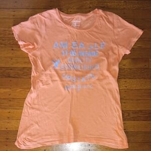 Aeropostale Peach Short Sleeve Logo Tee